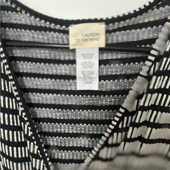 Caution‎ To The Wind Black and White Casual Midi Sundress - Picture 2 of 3